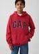 Kids' Red Cotton Blend Hoodie Regular Fit with Logo_0