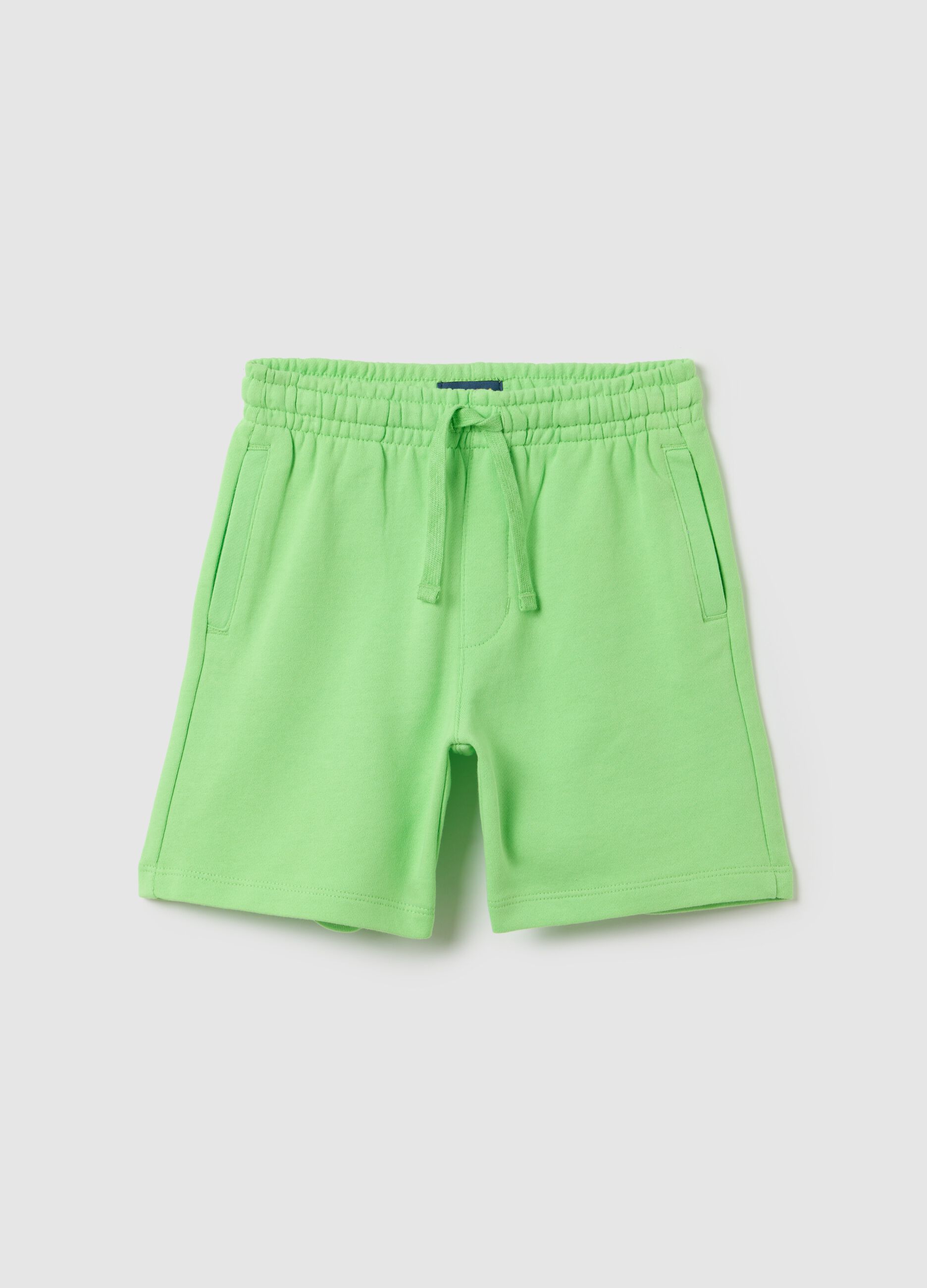 Green Shorts for Kids by OVS in Pure Cotton