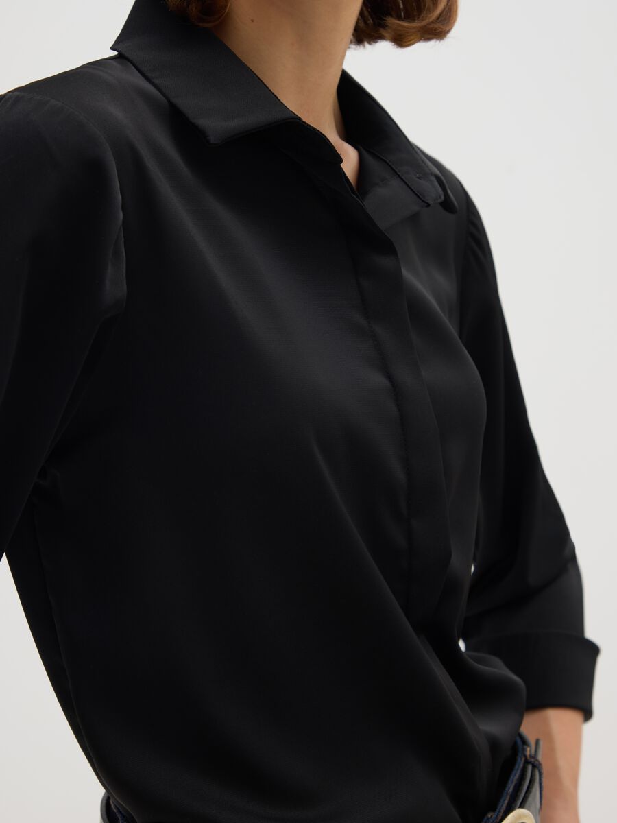 Regular Fit Black Shirt_3