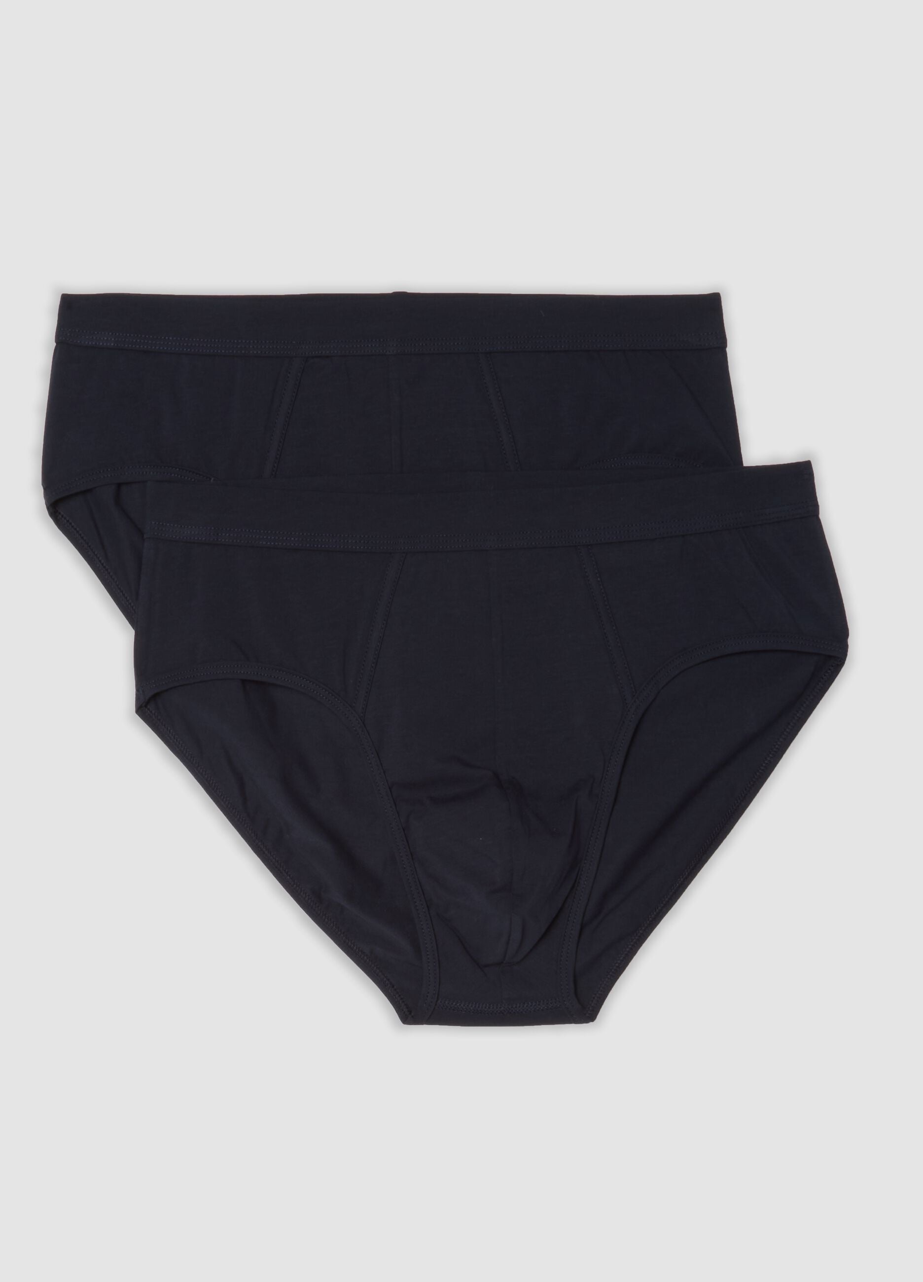 2-pack of blue stretch mercerised cotton briefs