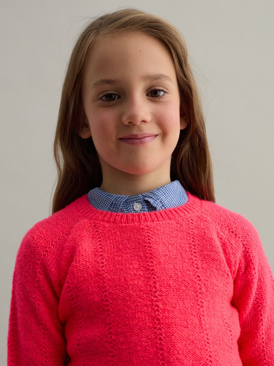 Pullover con trama pointelle_2