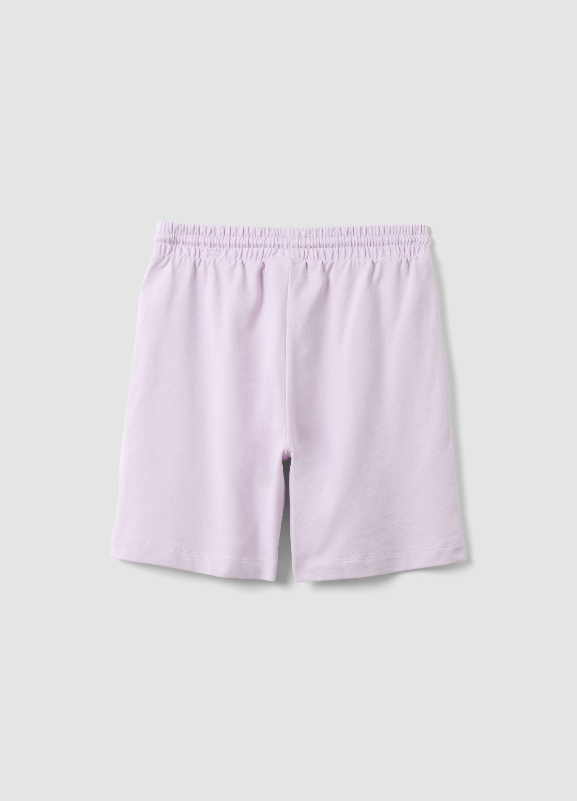Short in puro cotone viola da ragazza comfort fit con stampe Lakers