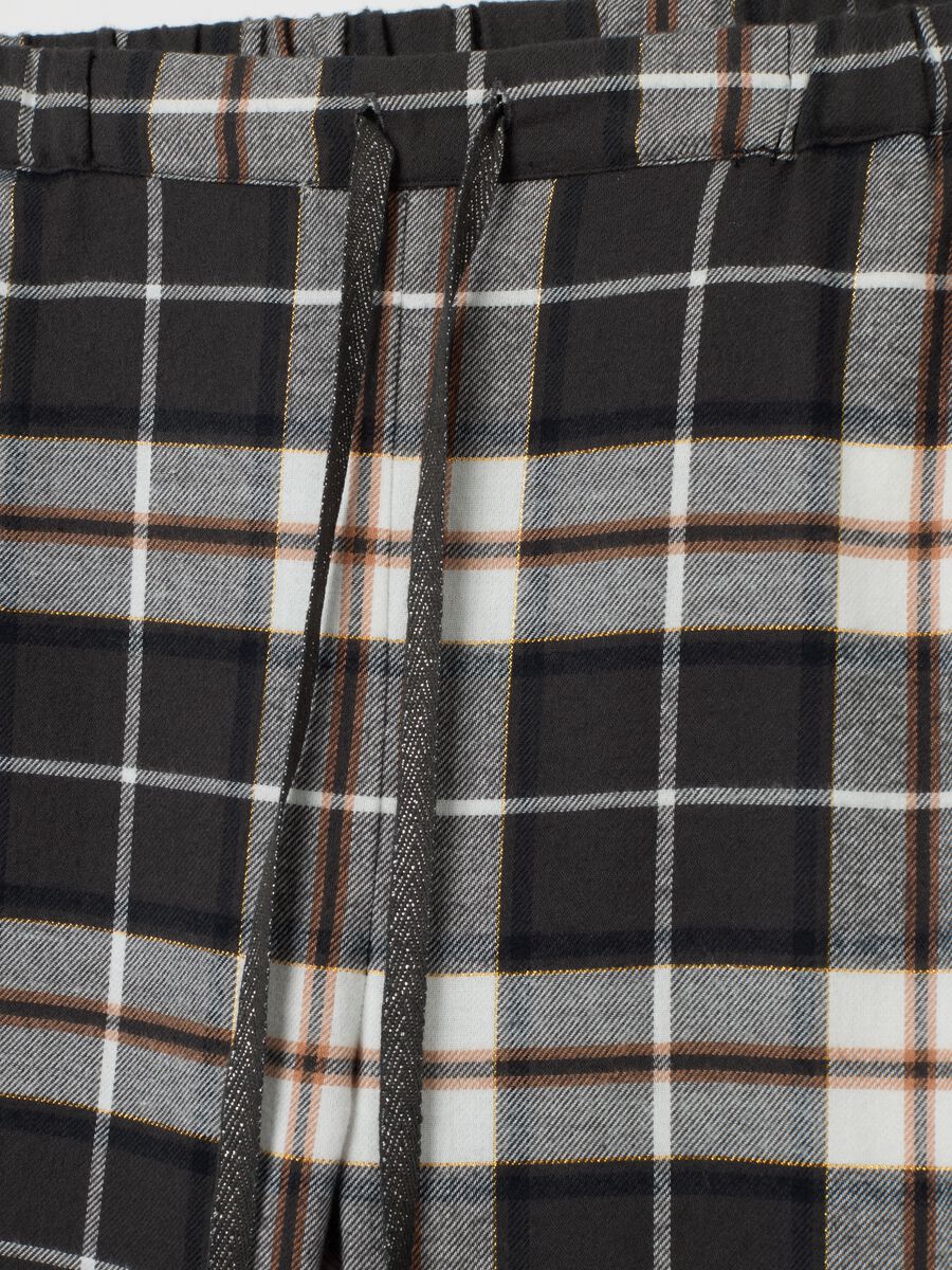 Pantaloni pigiama in misto cotone multicolor regular fit_1