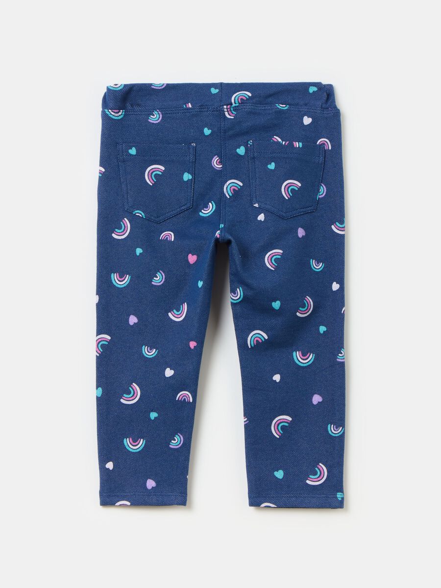 Jeggings with hearts and rainbows print_1