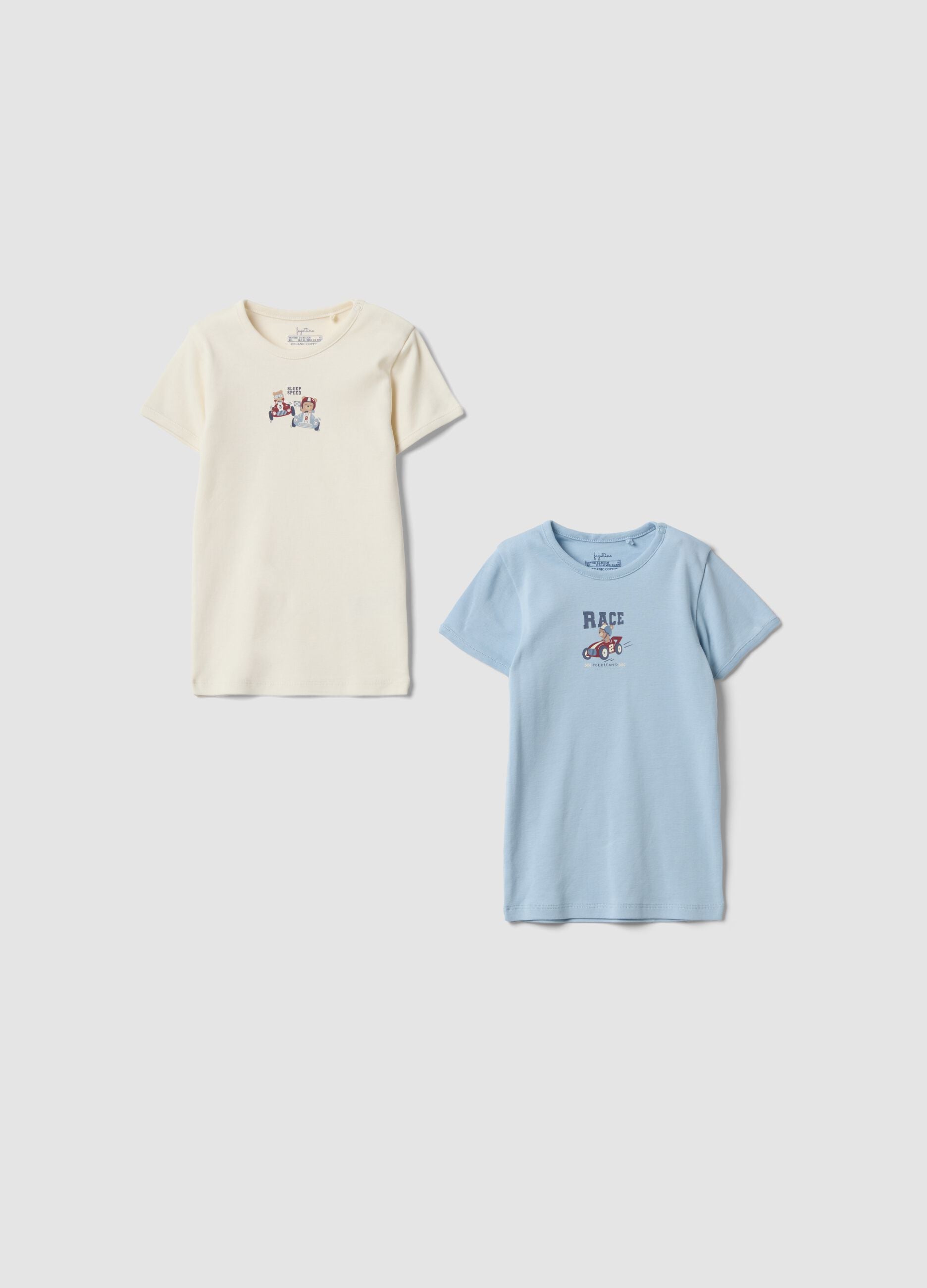 2-pack multicolour organic cotton T-shirts for babies and toddlers