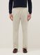 Pantaloni chino beige in puro cotone regular fit_1