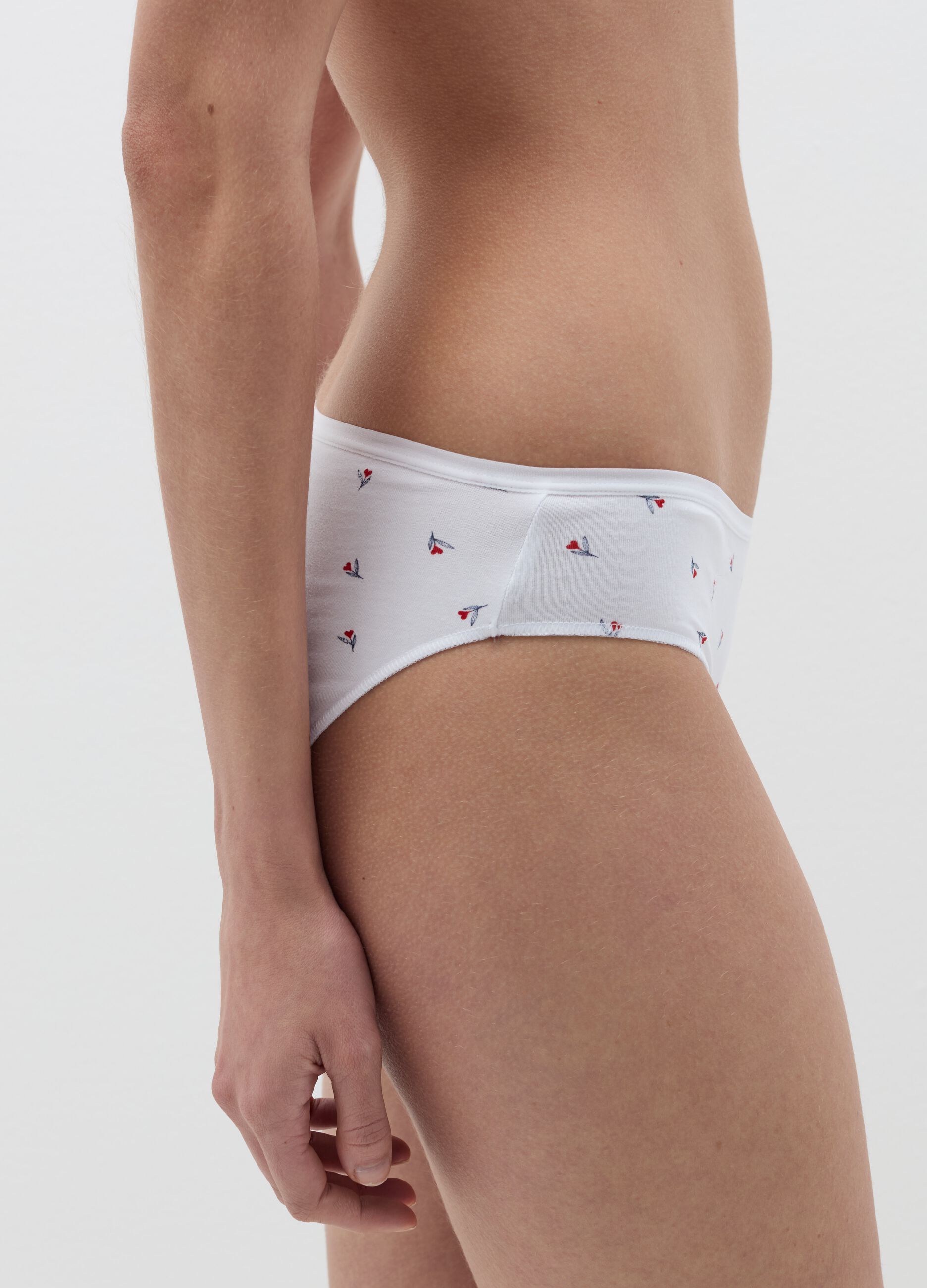 Five-pack briefs in stretch viscose and cotton