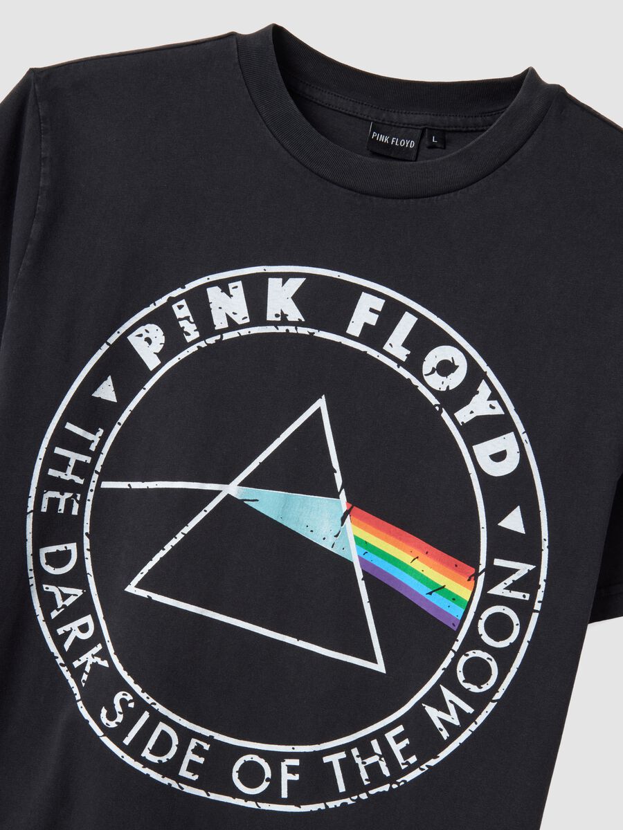 T-shirt in puro cotone nero regular fit con stampa Pink Floyd_5