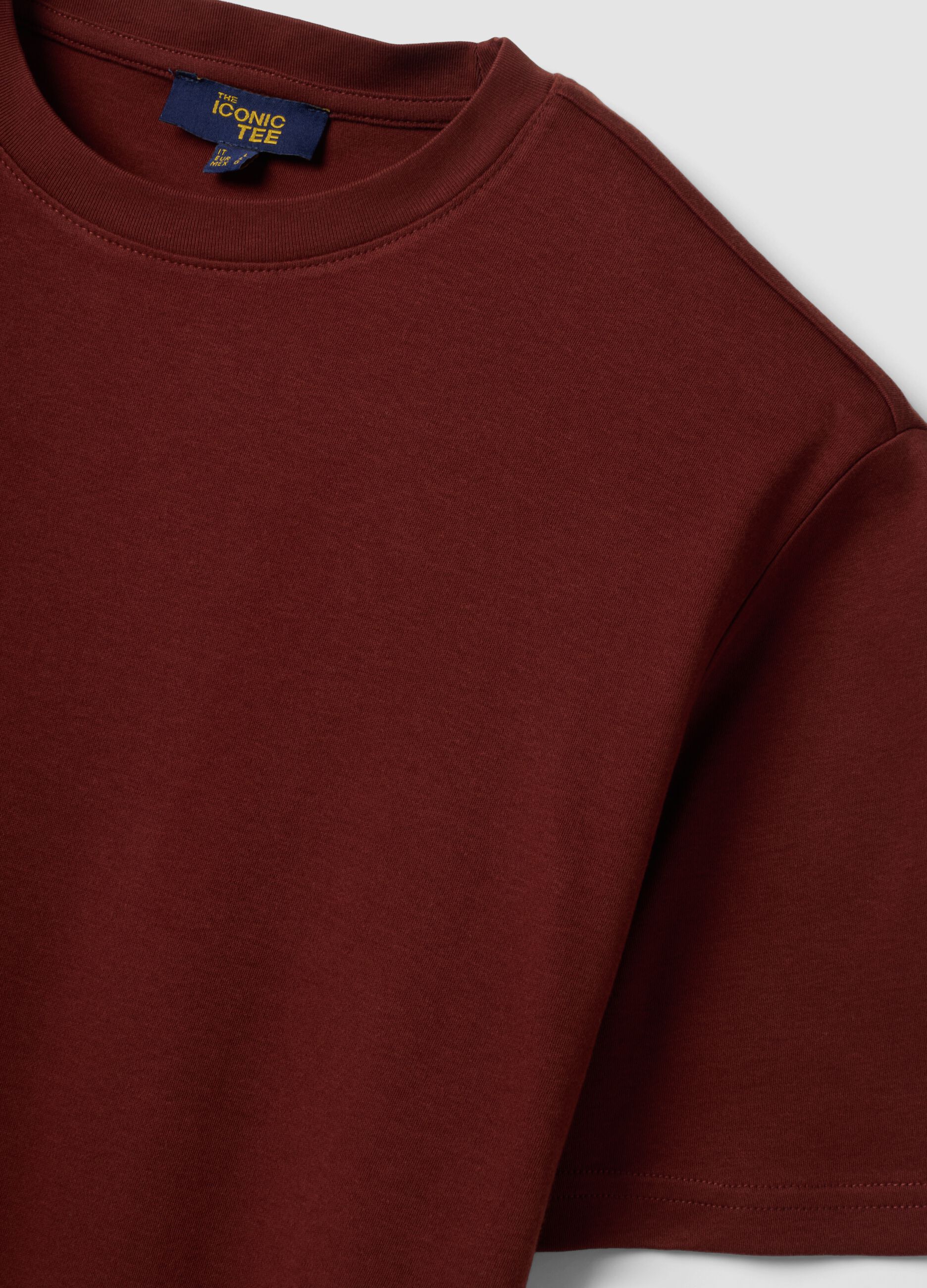 Red The Iconic Tee pure cotton short-sleeve T-shirt, relaxed fit