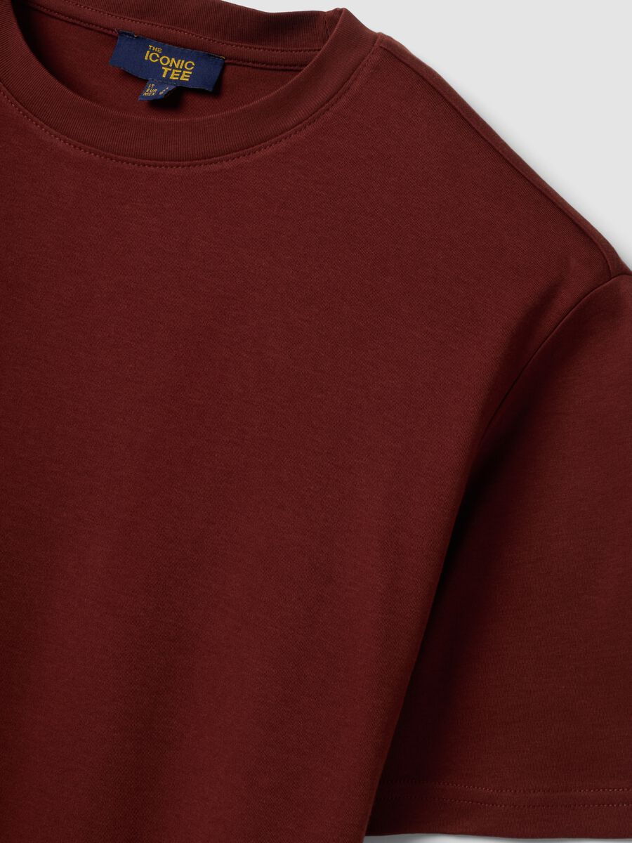 Red pure cotton relaxed-fit short-sleeve T-shirt_6