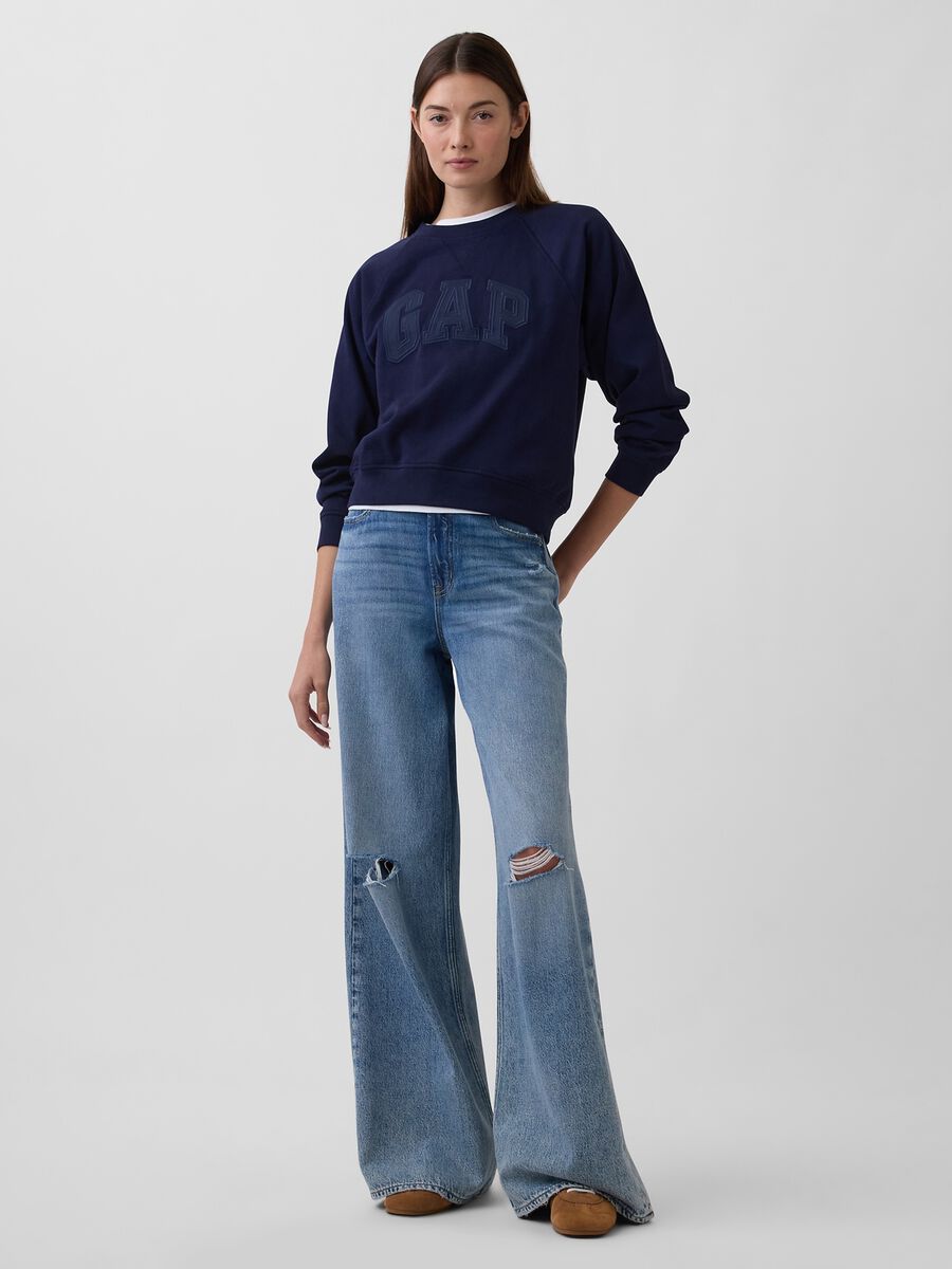 Cotton-blend crew-neck sweatshirt_2