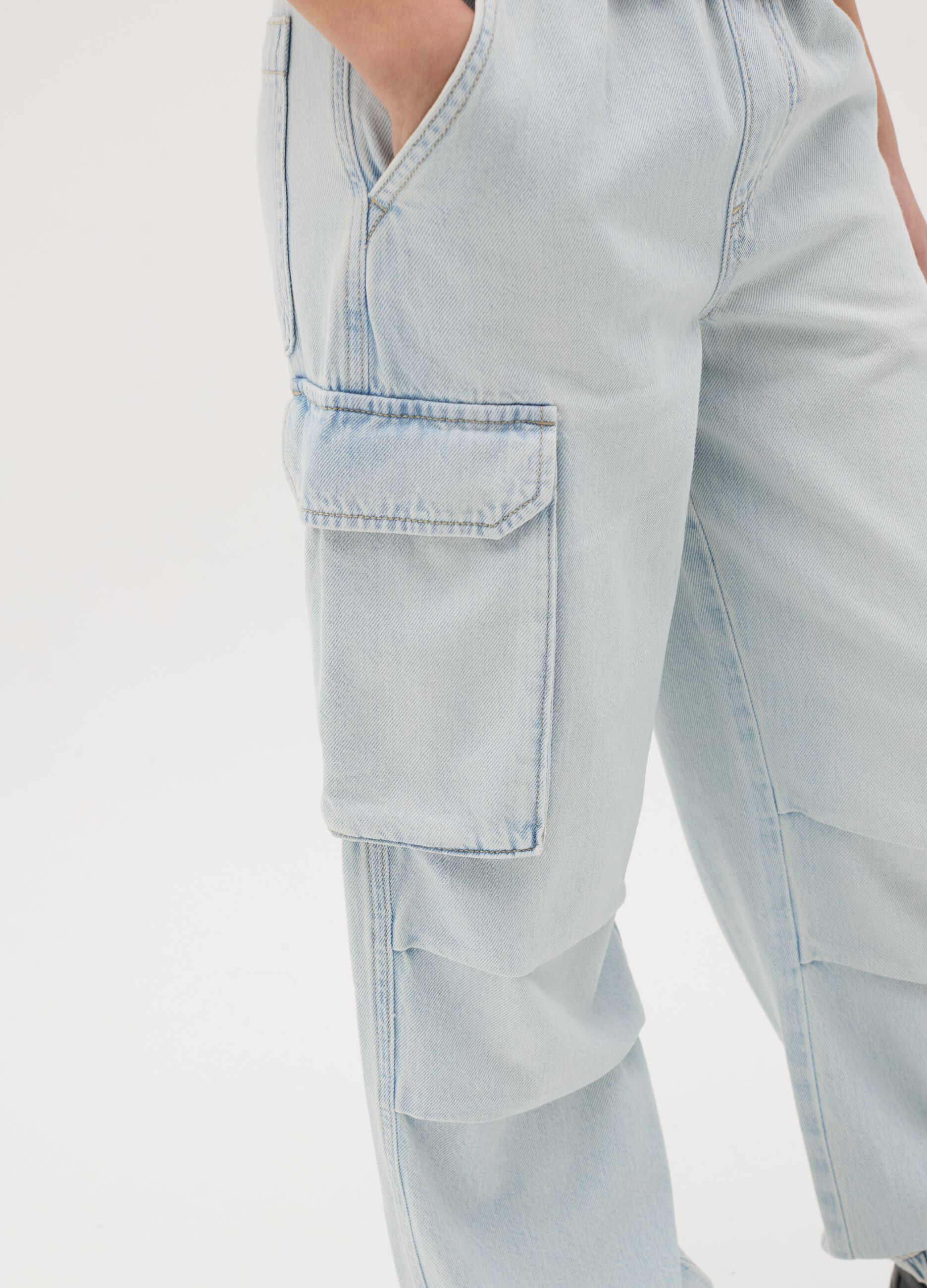 Parachute joggers in denim