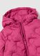 Pink padded girls' jacket regular fit with hood_2