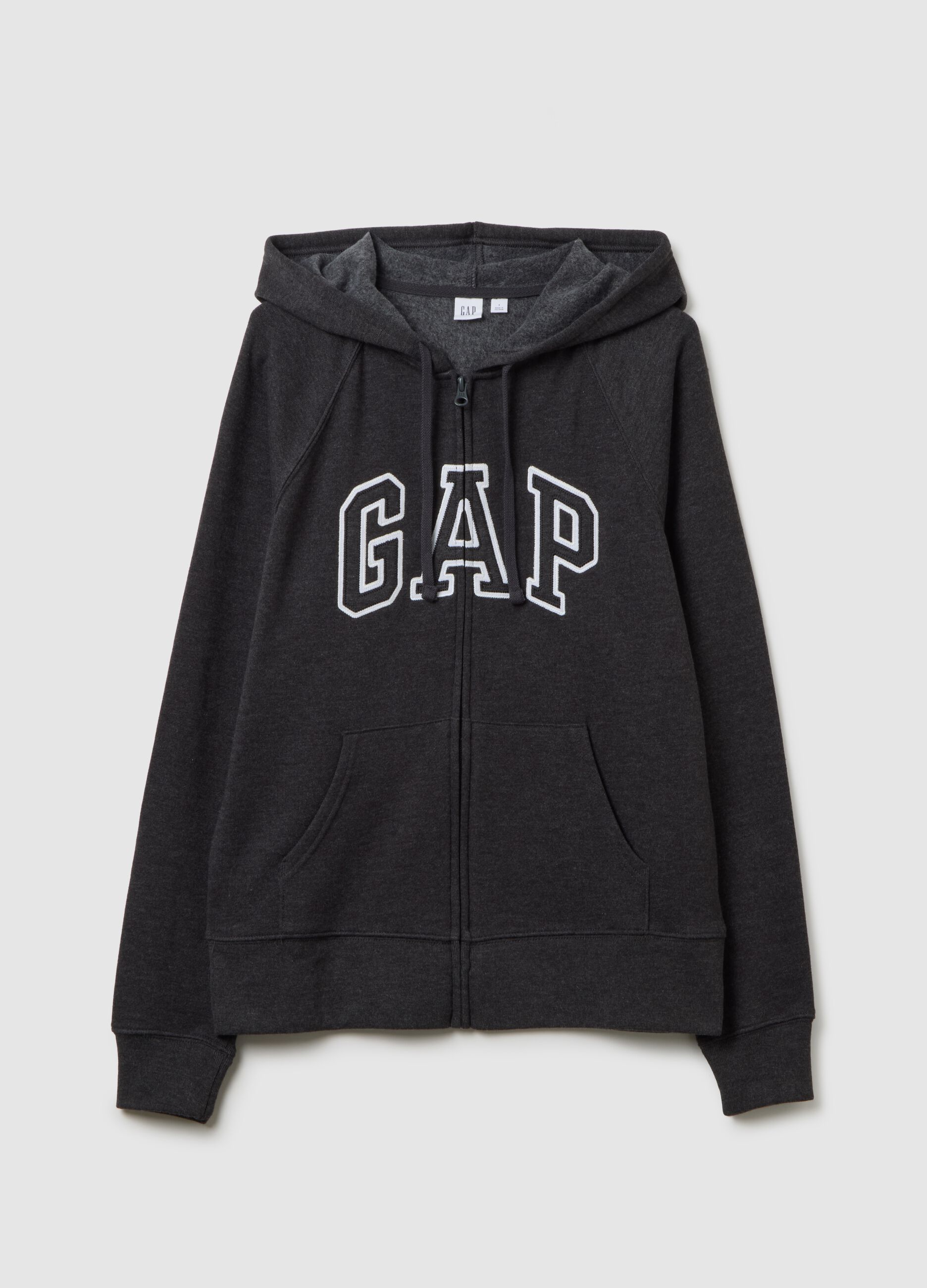 Full-zip con cappuccio ricamo logo