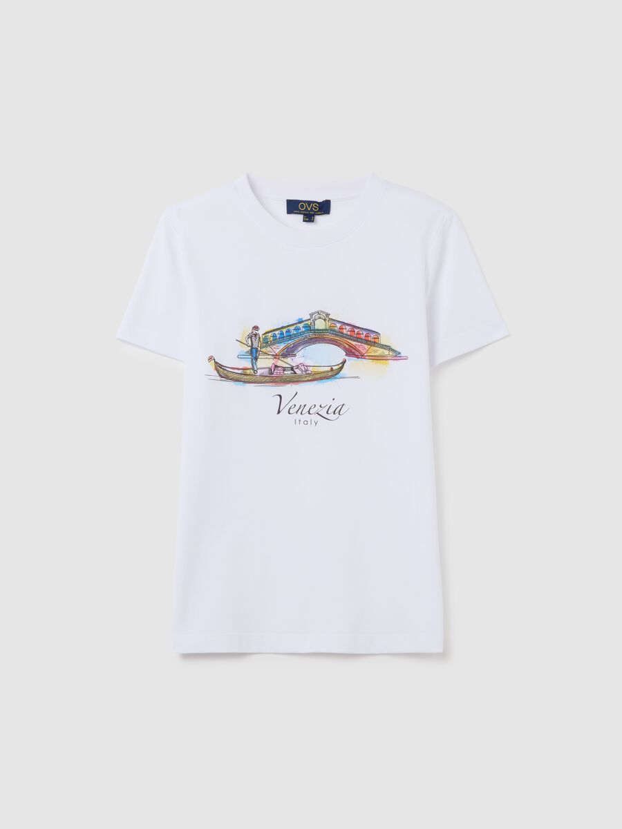 Women's pure white cotton t-shirt regular fit_4
