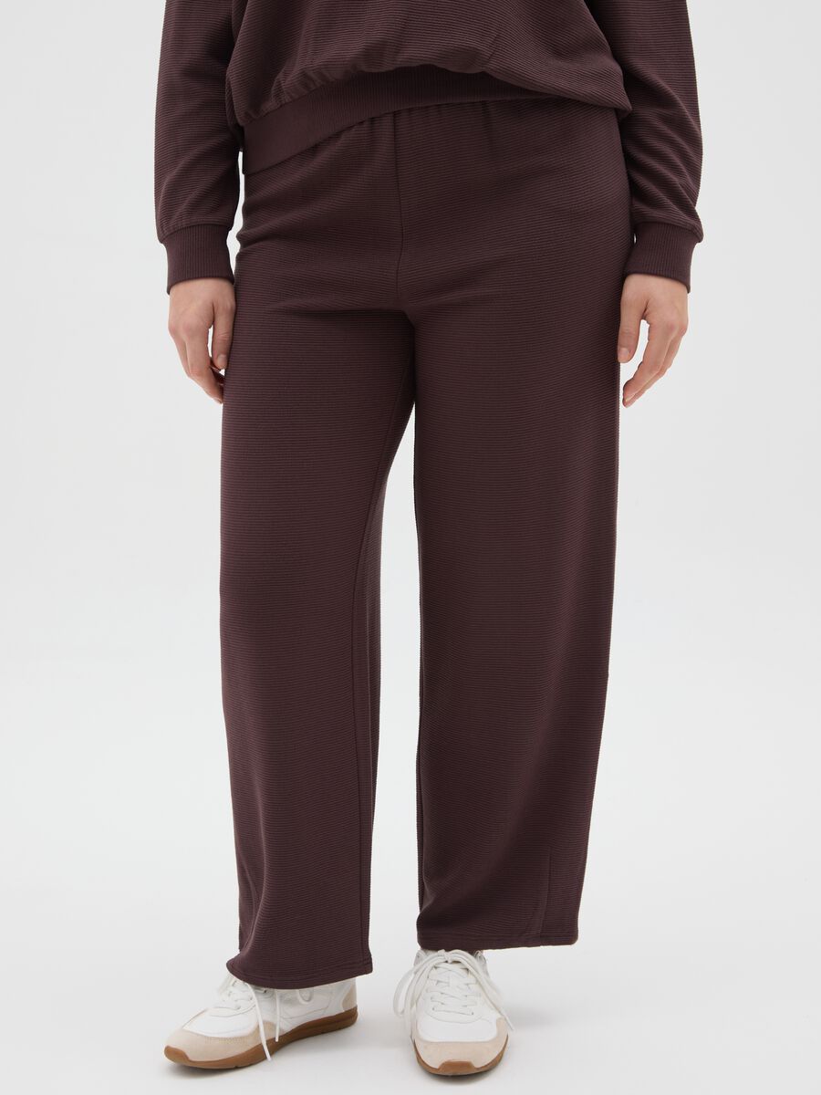 Pantaloni marroni wide leg_1