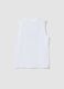 White organic cotton vest top with print_1