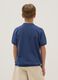 Boys' blue pure cotton regular-fit polo with Mandarin collar_1