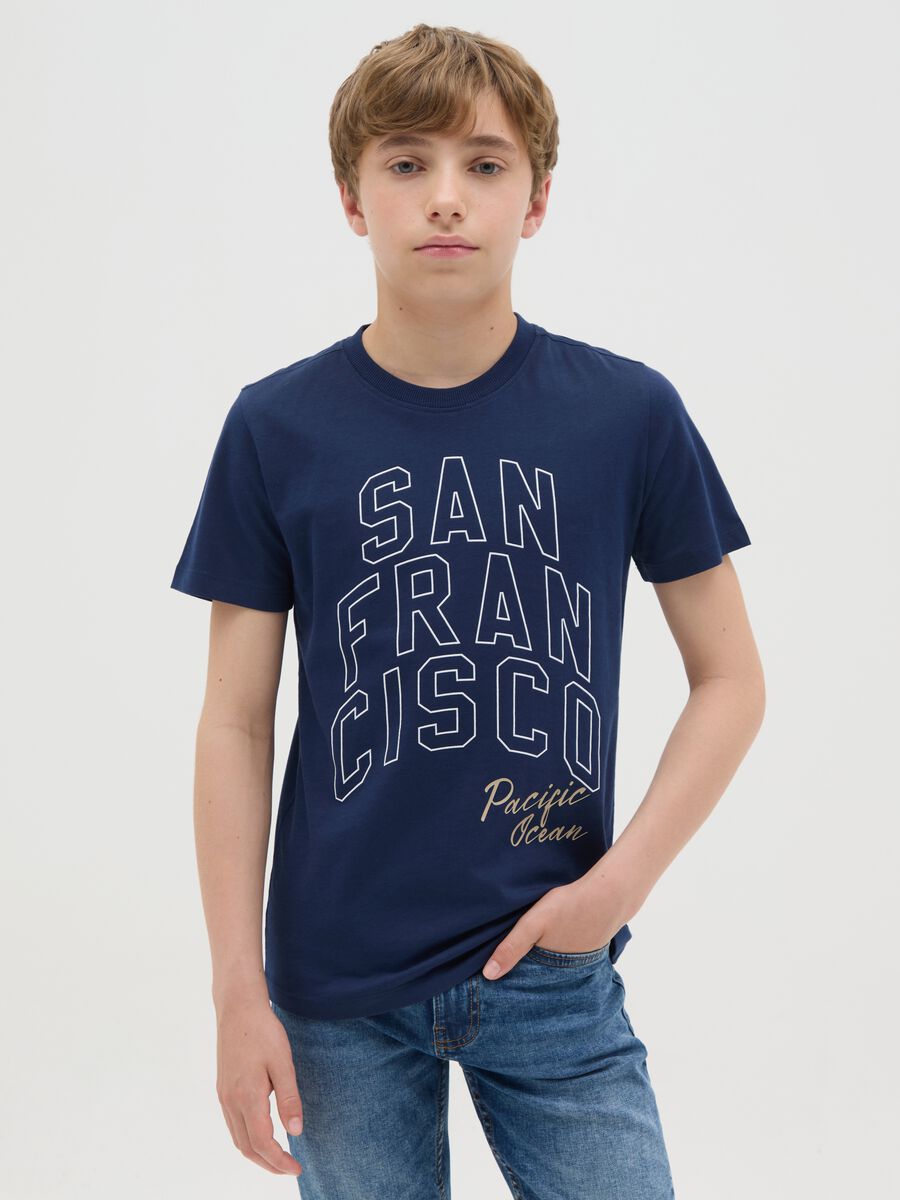 San Francisco Blue Pure Cotton T-Shirt_0