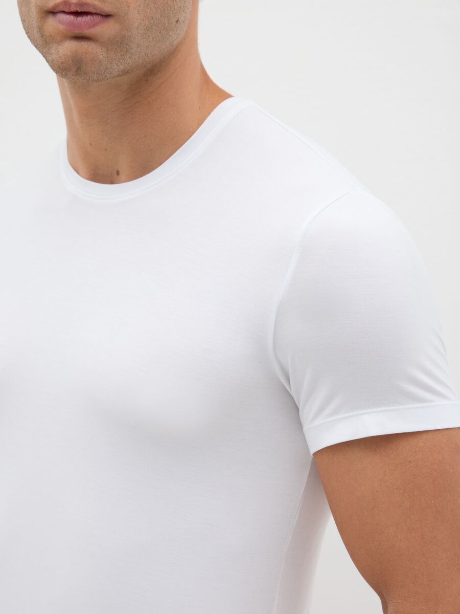 White OVS Perform T-shirt in stretch modal_3