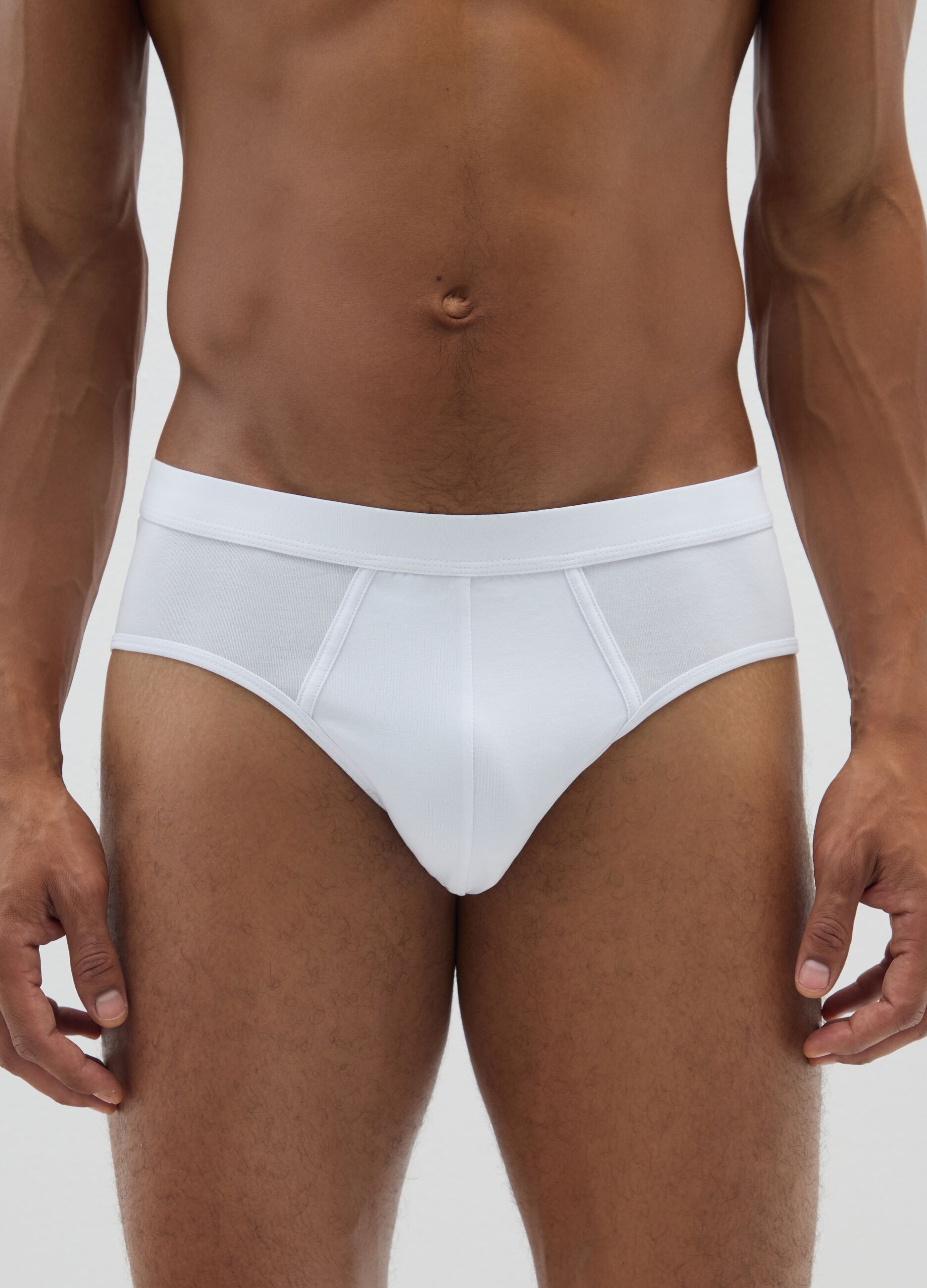 White Stretch Cotton Pack Assorted Briefs