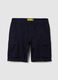 Men&rsquo;s blue regular fit Bermuda shorts in 100% cotton_4