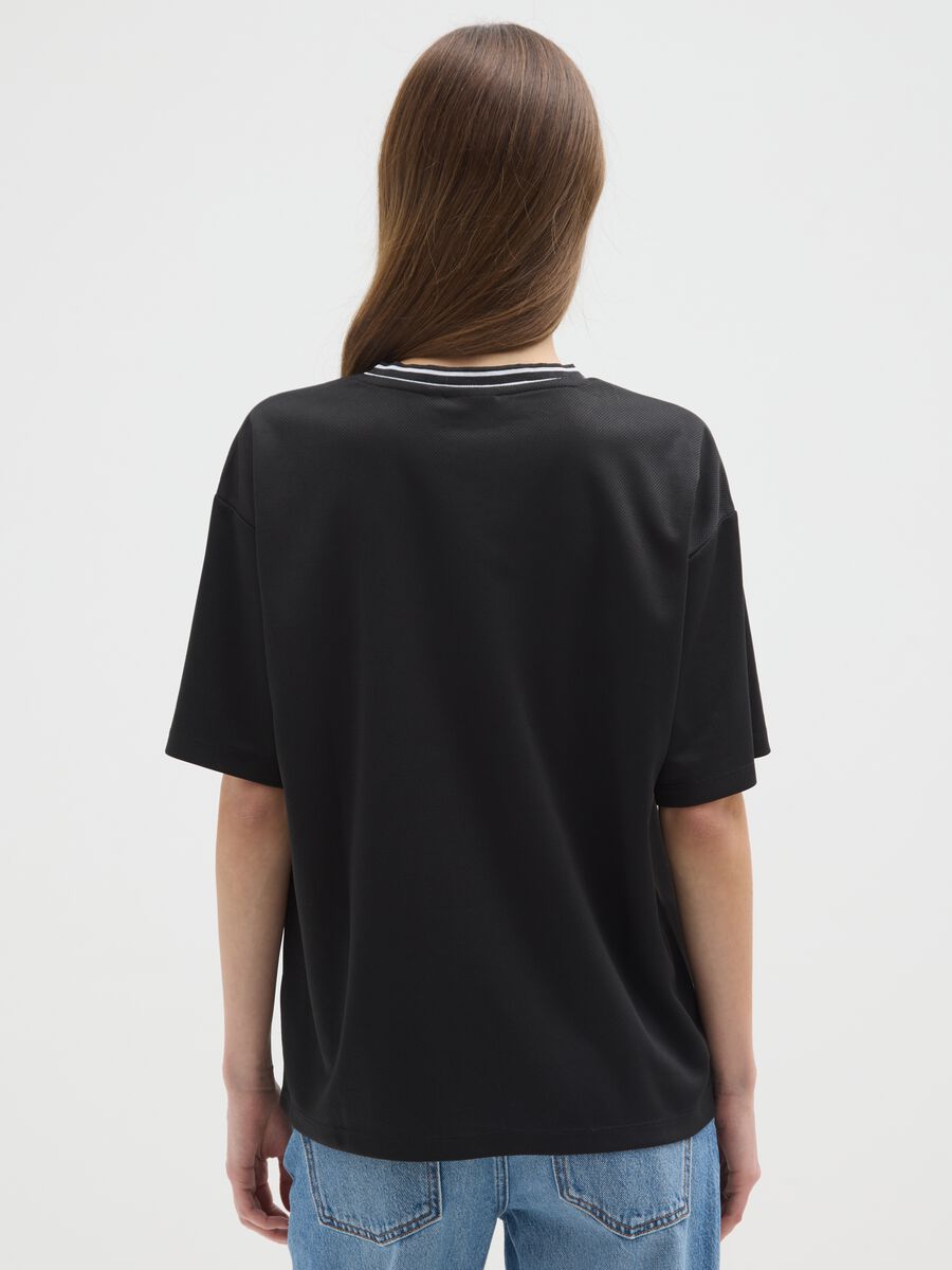 Short Sleeve Regular Fit Black T-shirt Brooklyn Nets_2