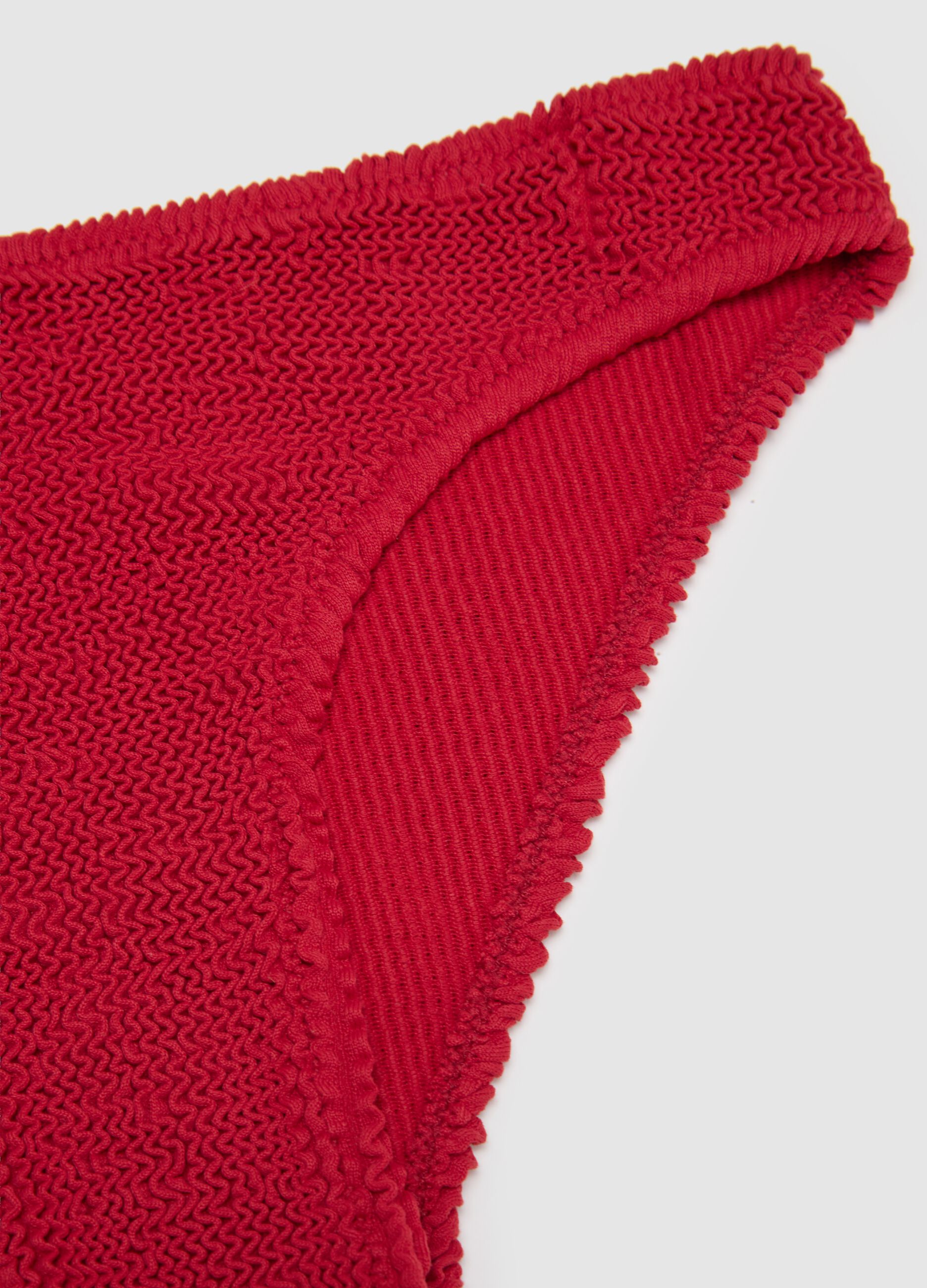 Slip bikini da donna in tessuto elasticizzato rosso