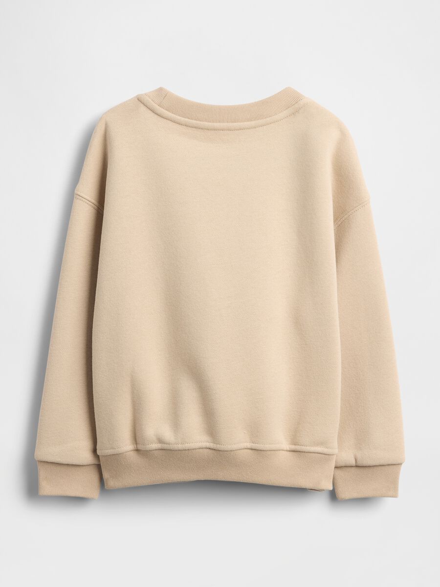 Beige Cotton Blend Sweatshirt_1