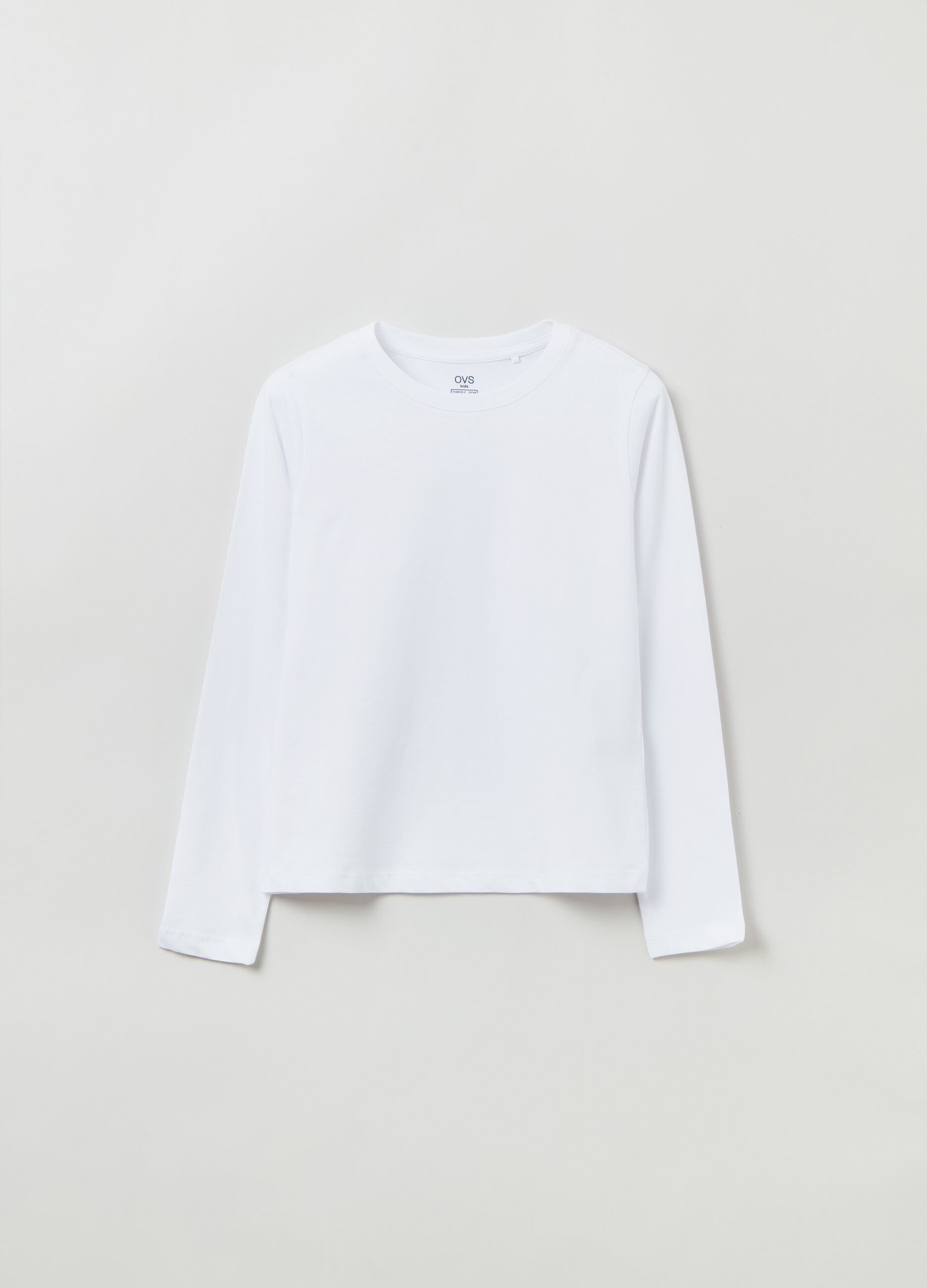 T-shirt a maniche lunghe tinta unita_0