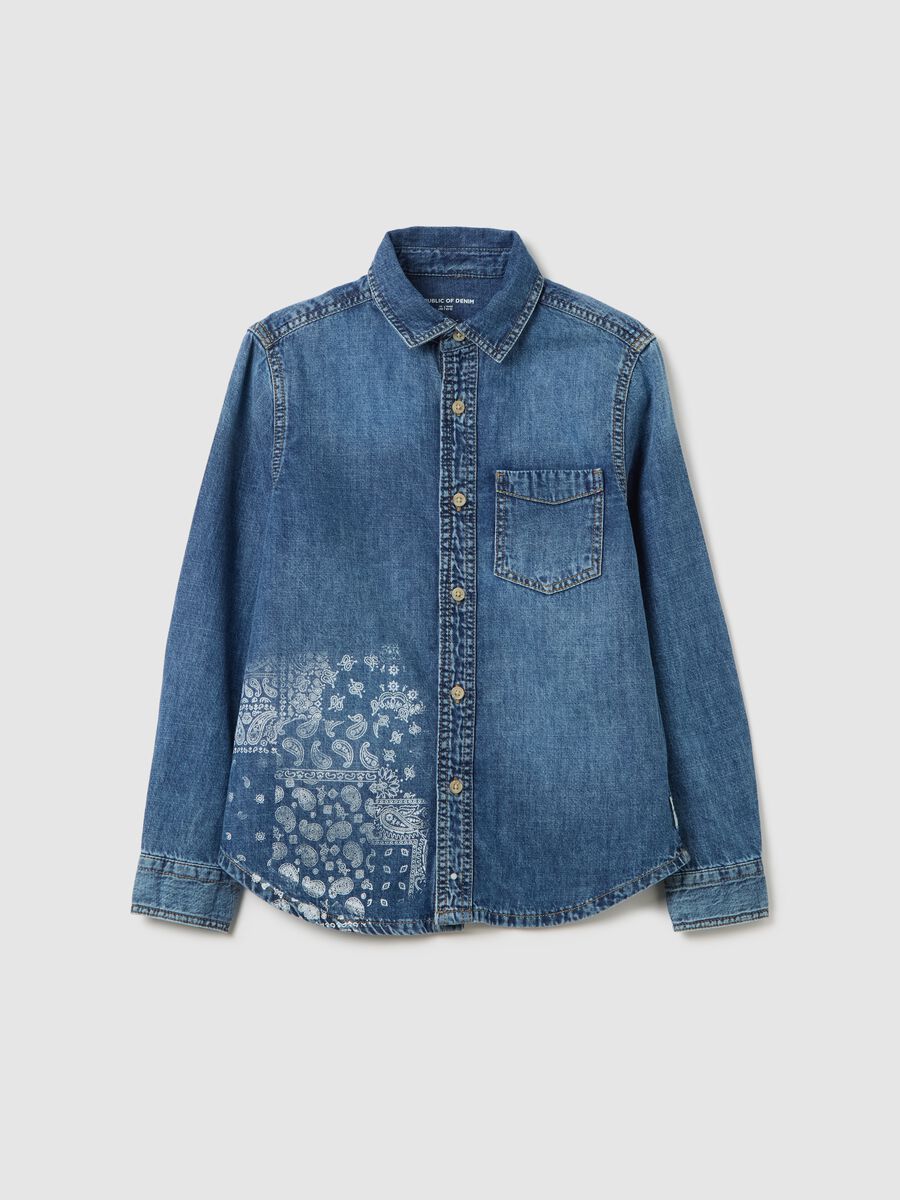 Acid wash denim shirt_3