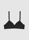 Girls' black stretch cotton bra_0