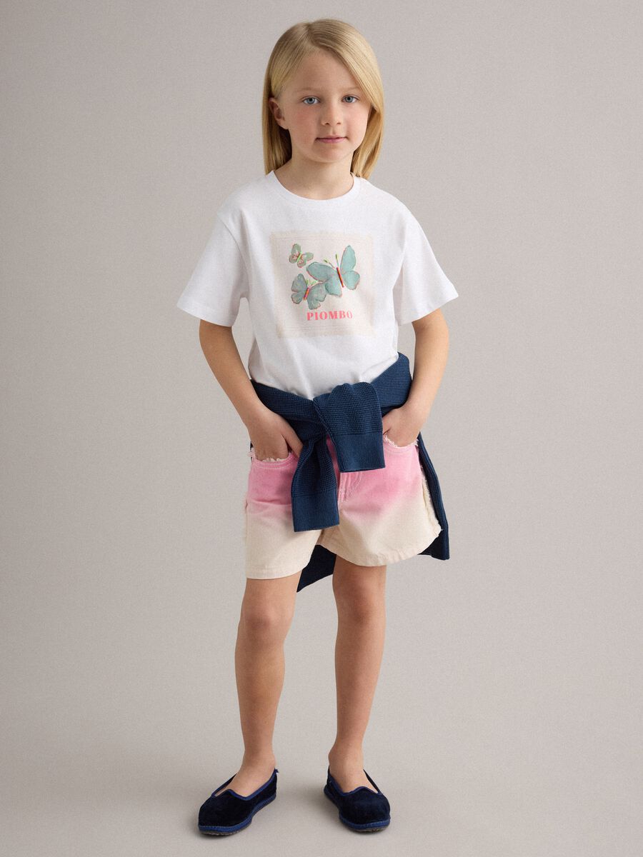 Girls&rsquo; multicolour pure cotton shorts, regular fit_0