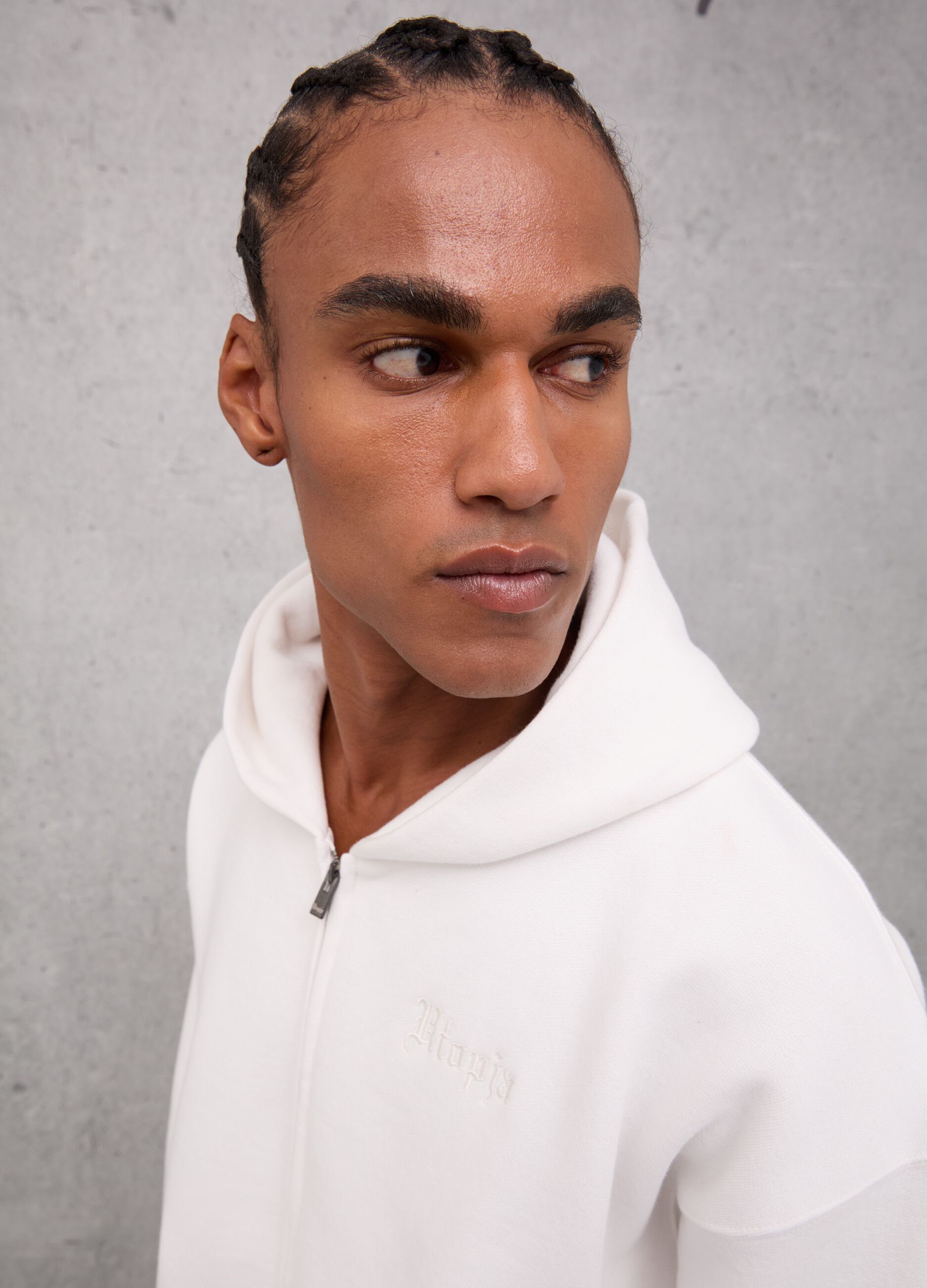 Zip Hoodie White
