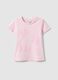 Girls' Pink Pure Cotton T-shirt with Butterflies, Regular Fit_0