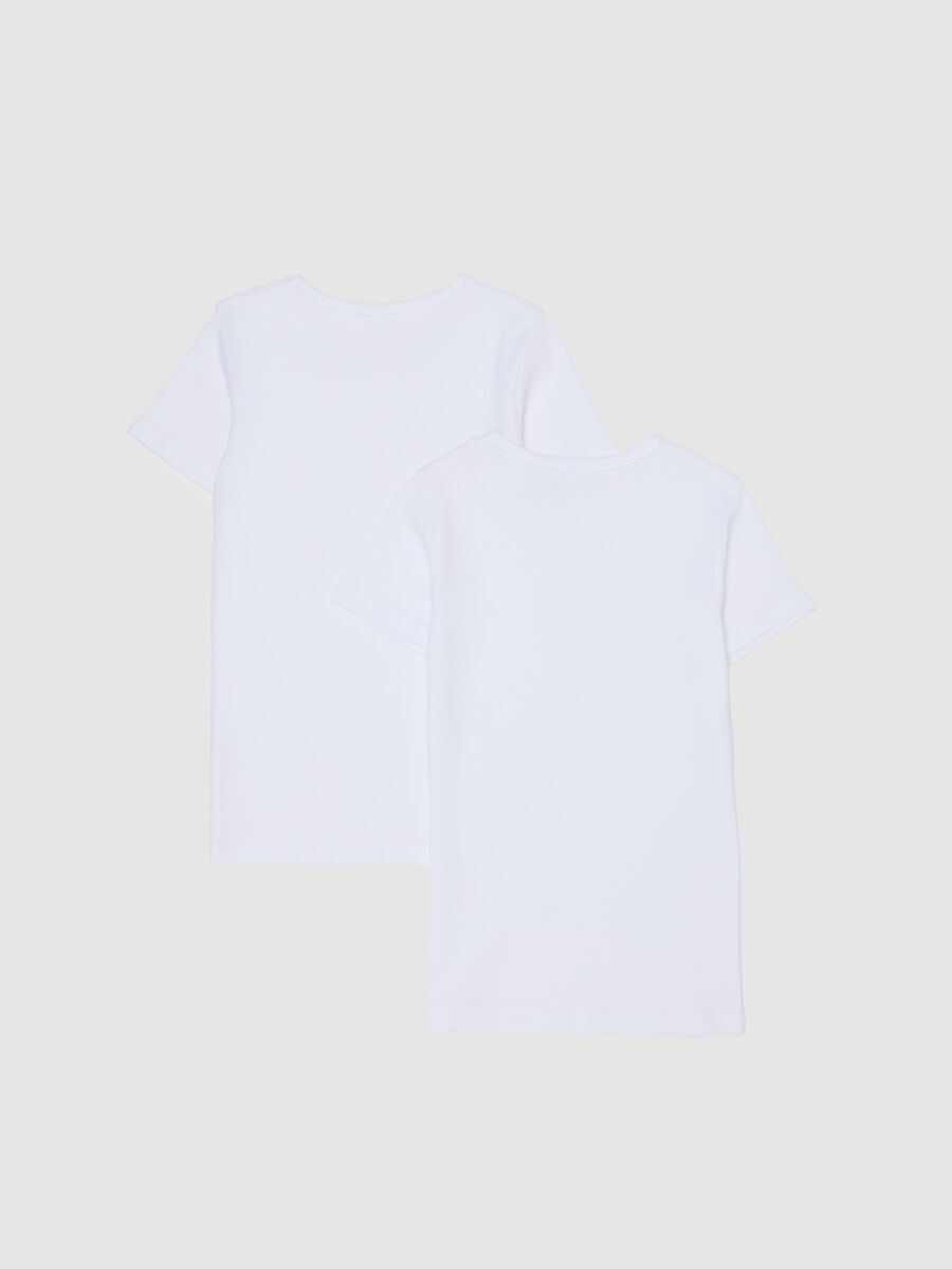 Bipack t-shirt bianche da bambina in puro cotone regular fit_1