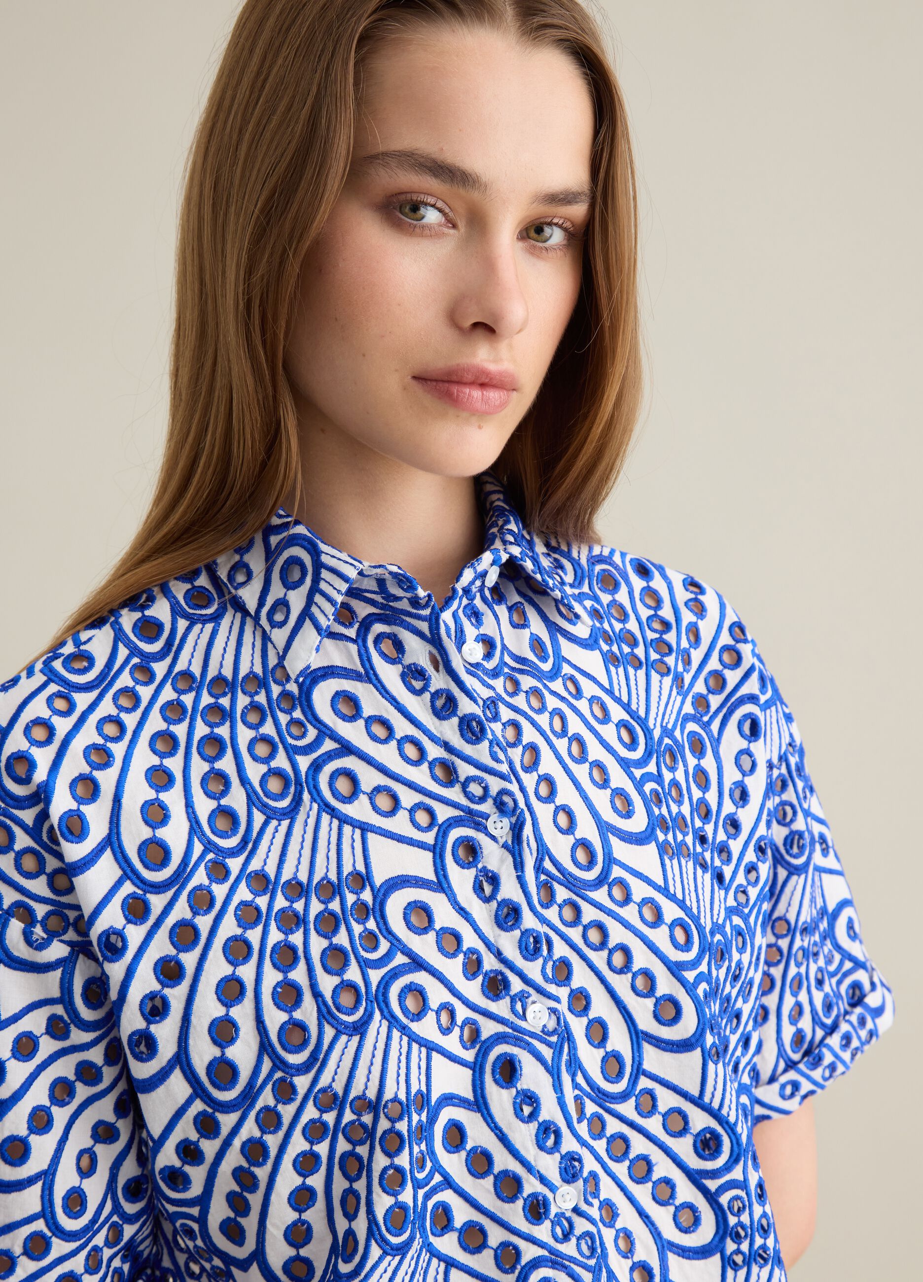 Women's pure cotton multicolour regular fit shirt
