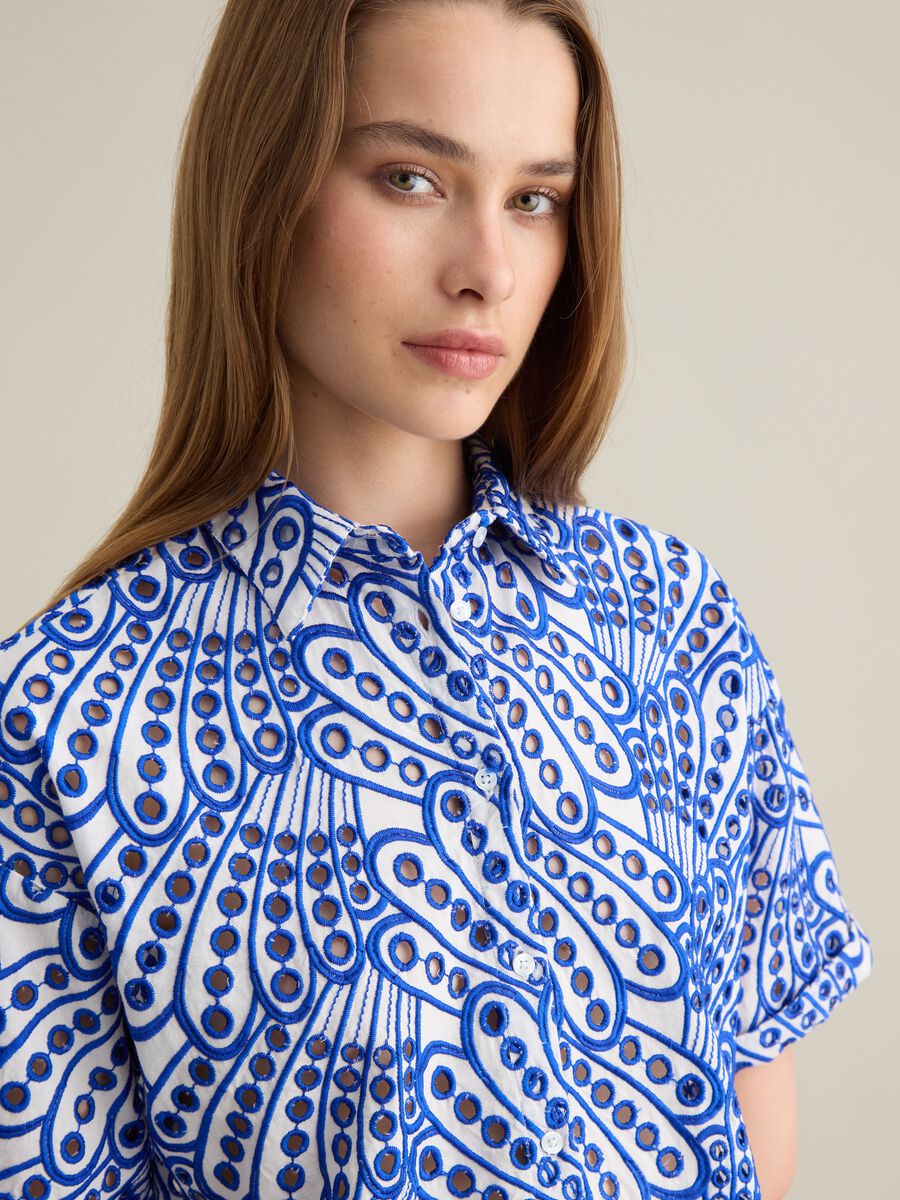 Women's pure cotton multicolour regular fit shirt_2