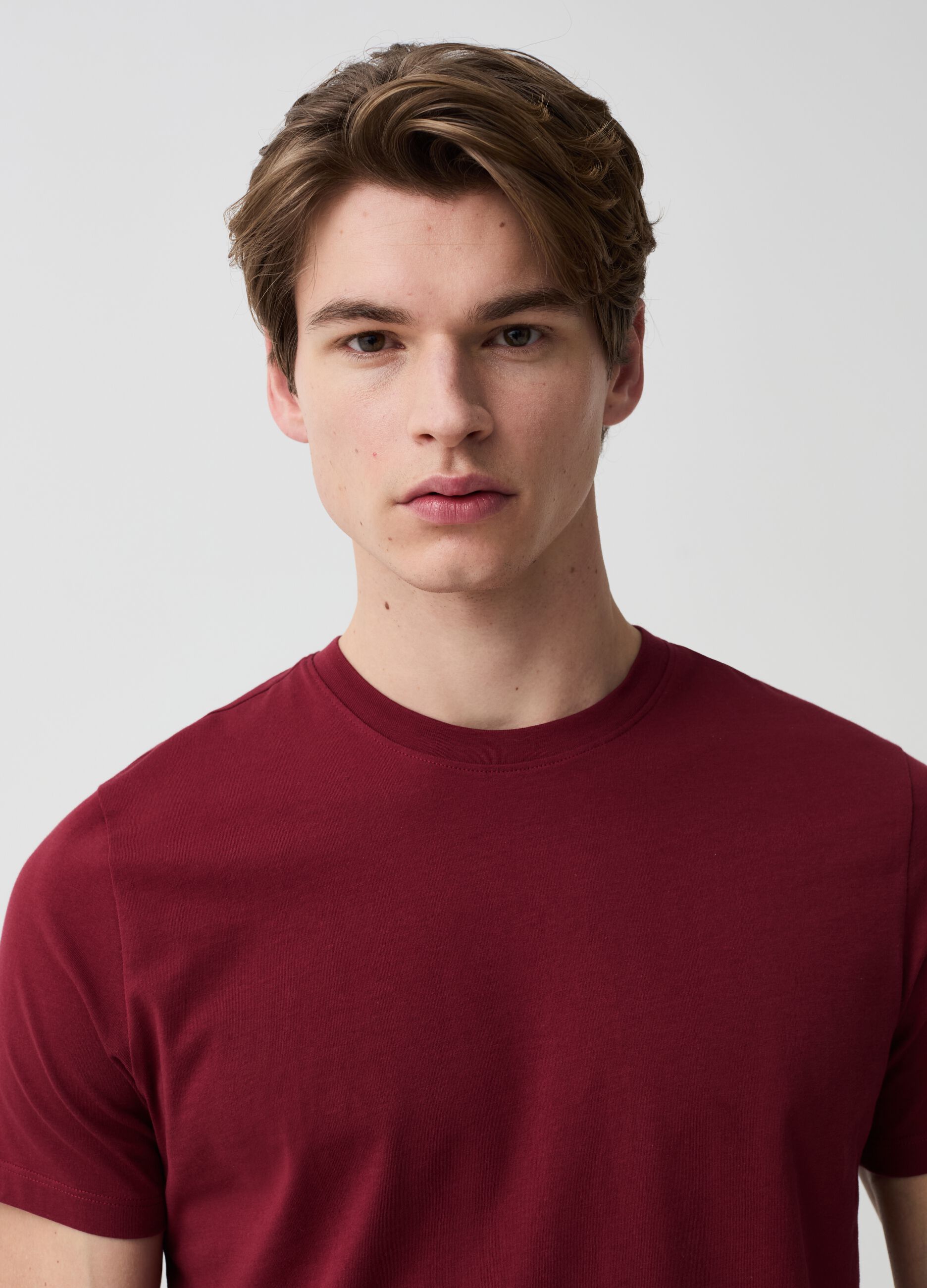 Organic cotton T-shirt with round neck