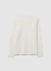 Boys' white pure cotton regular fit sweater_4