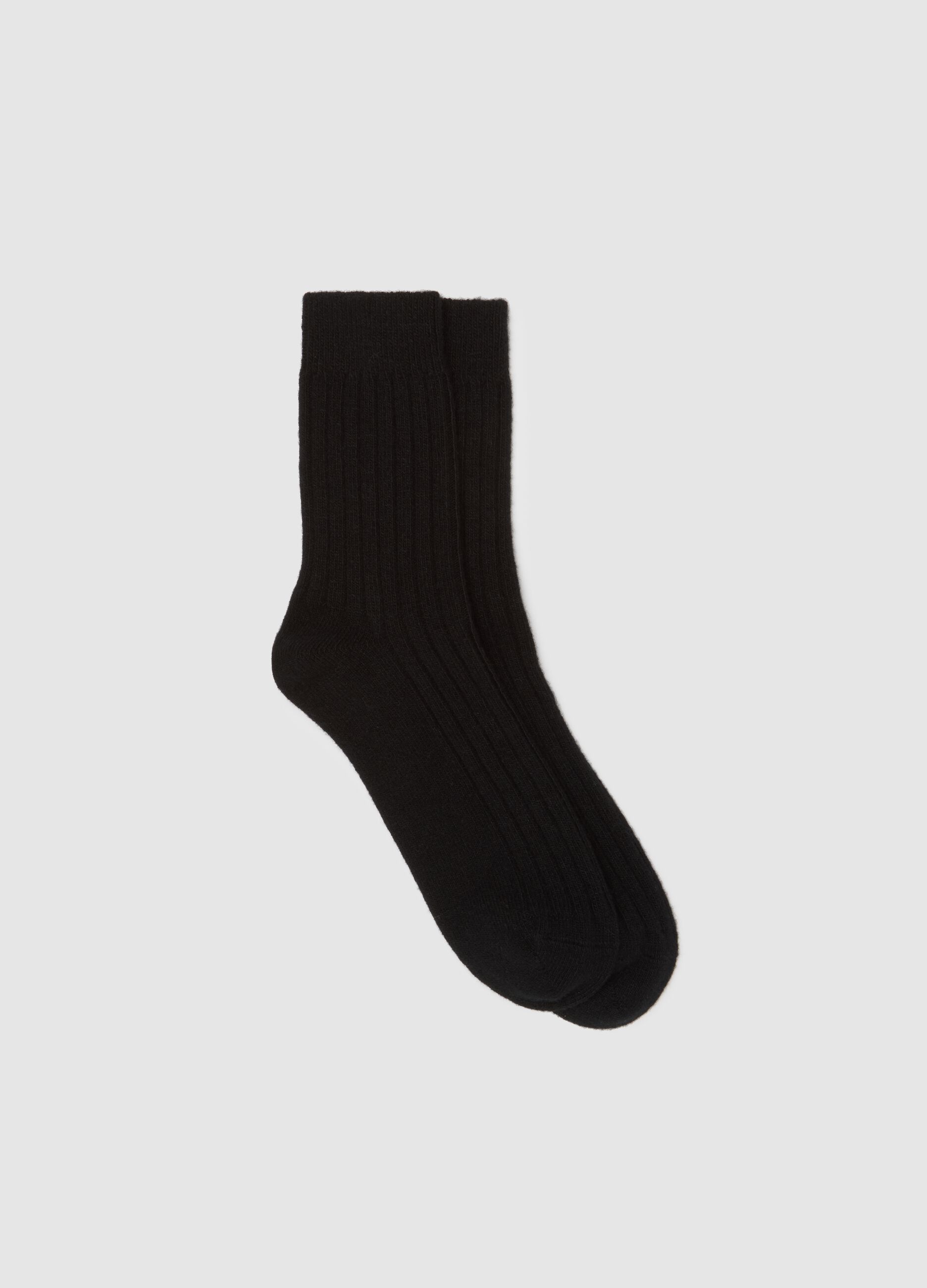 Black Socks in Wool and Cashmere