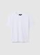 White pure cotton regular fit t-shirt_5