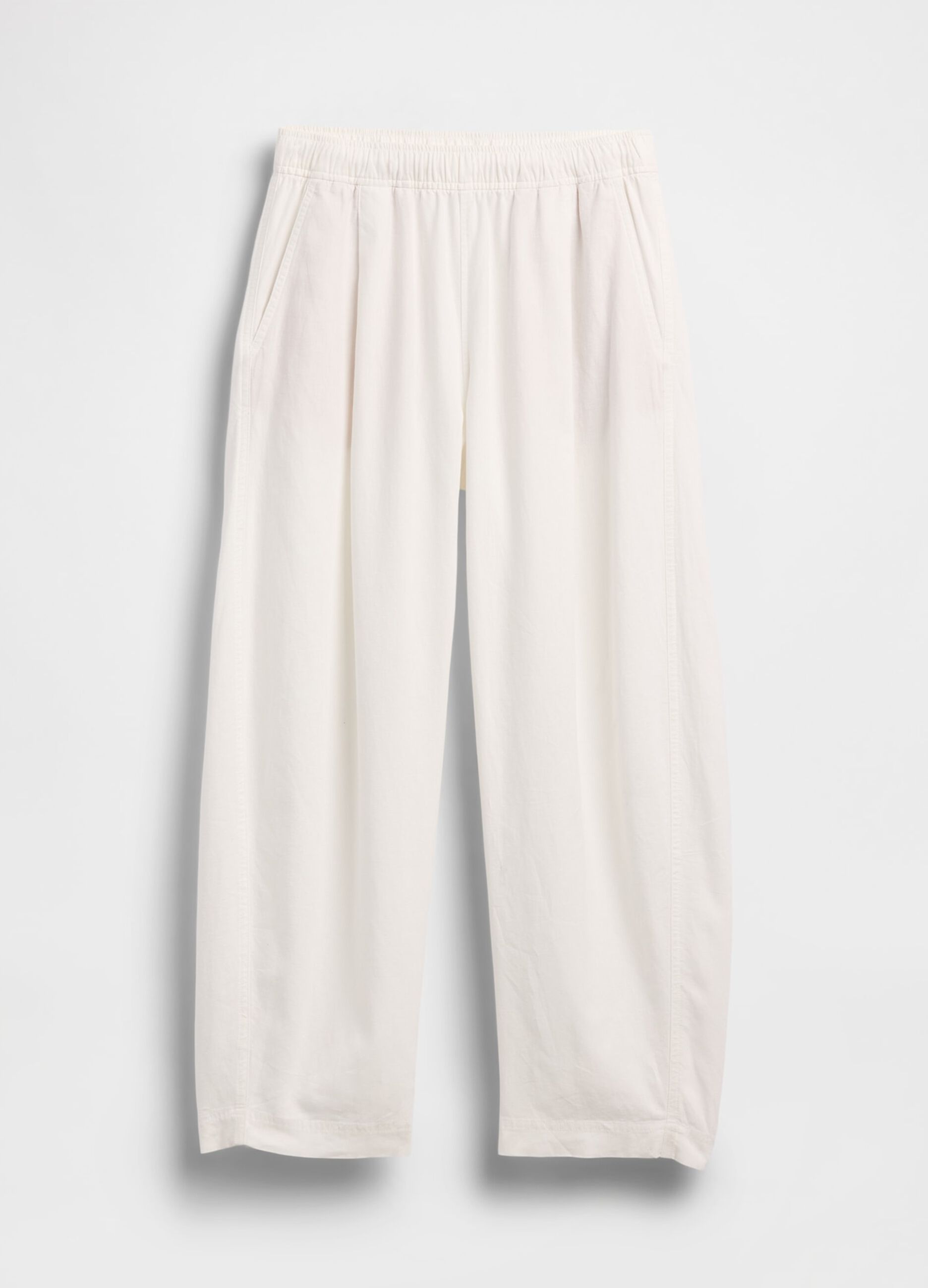 Linen-blend trousers