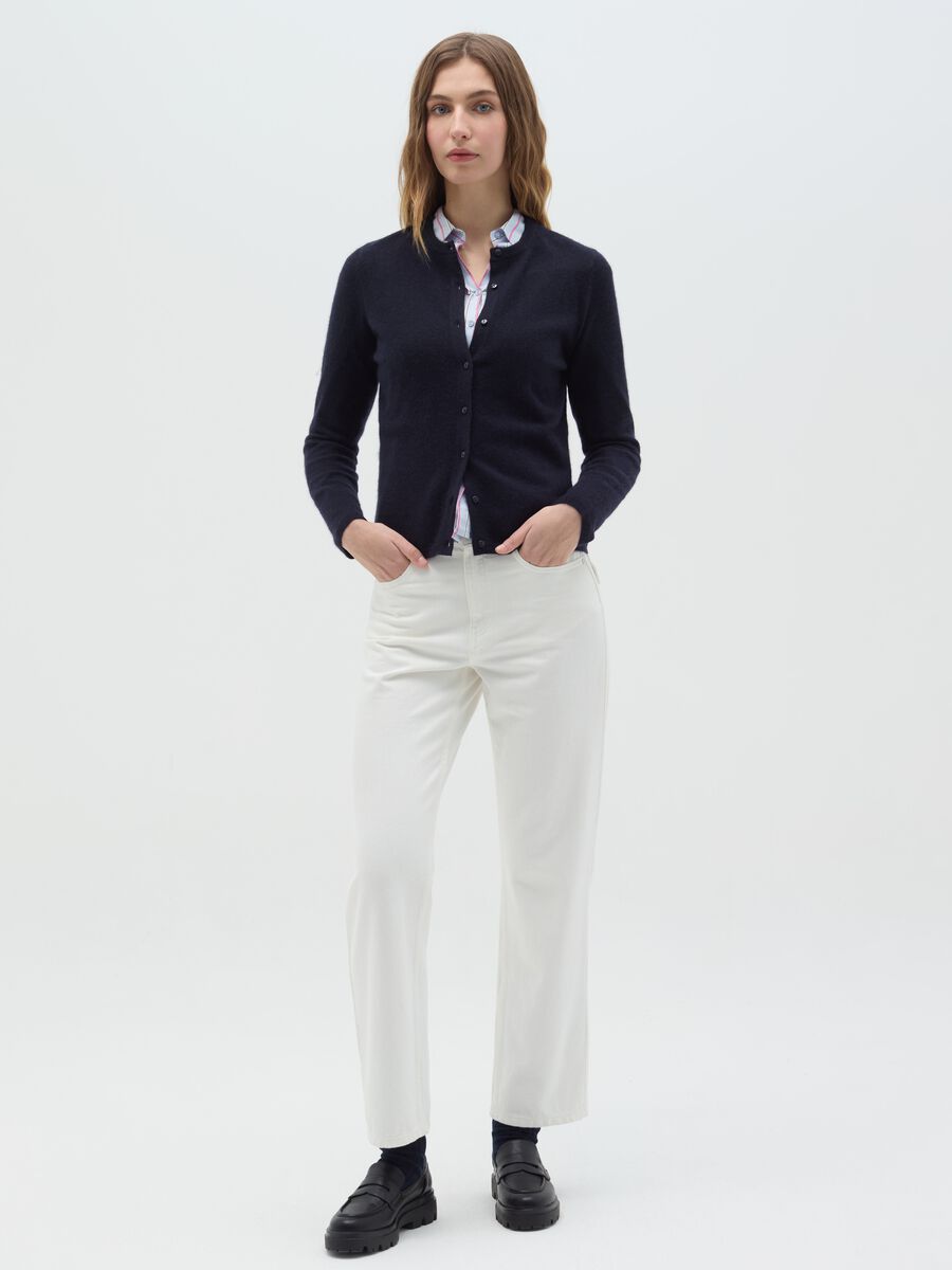 Solid colour cashmere cardigan_1