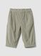 Pantaloni grigi a coste con vita elasticizzata_0