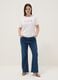 White pure cotton T-shirt with printed design, regular fit_0