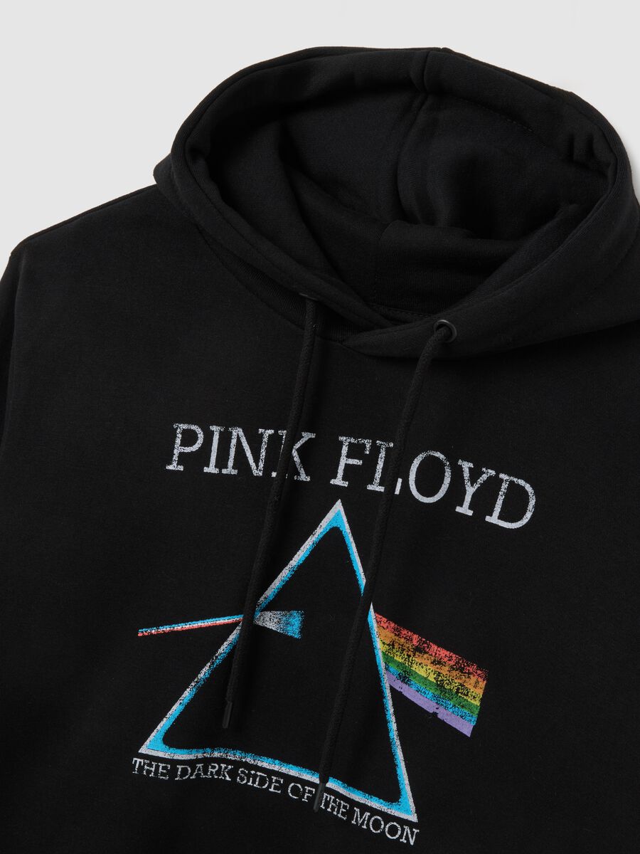 Black cotton-blend hoodie relaxed fit_5