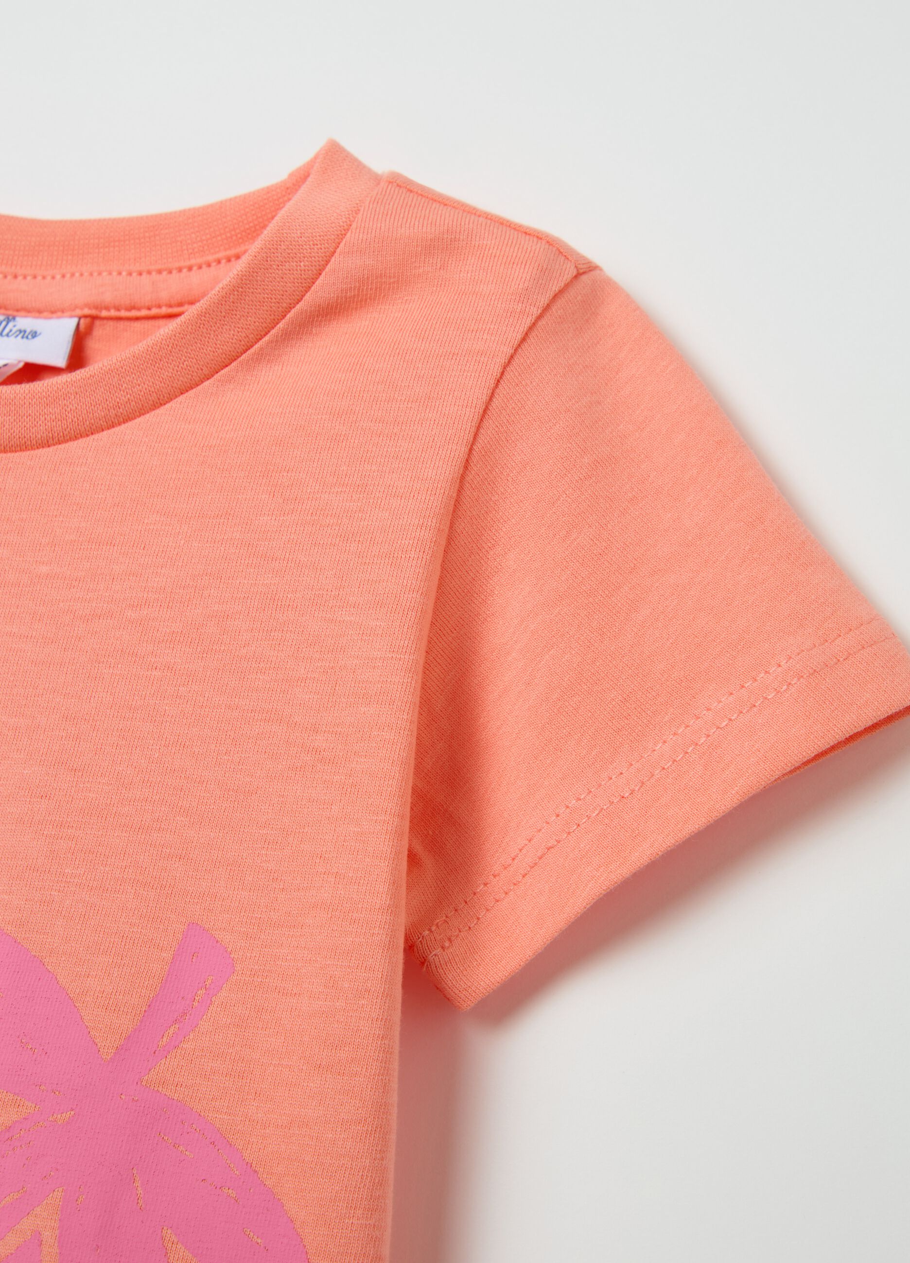 Cotton T-shirt with fruit print