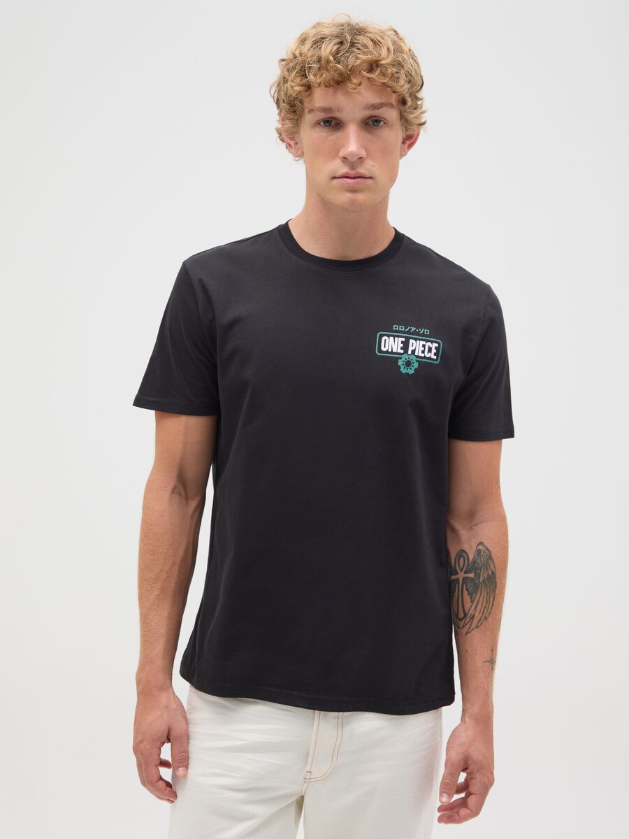 Men's pure cotton black regular fit t-shirt_0