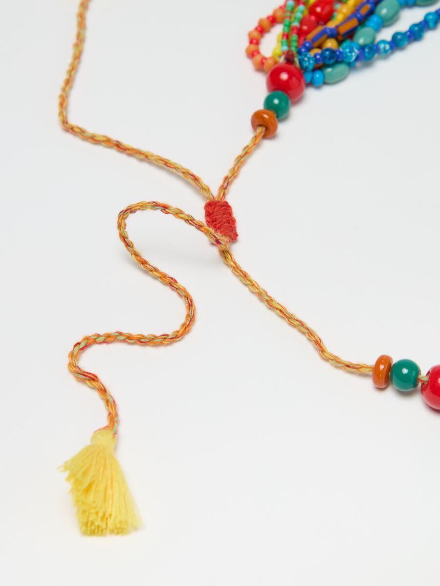 Collana multifili con perline multicolor_1